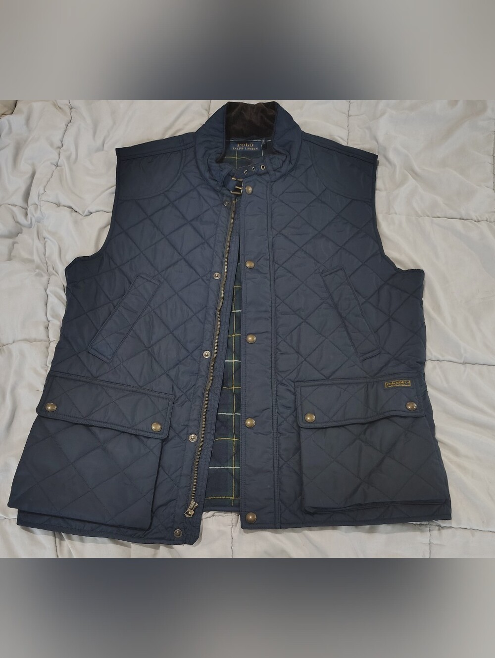 Ralph Lauren Quilted Navy Blue Men's Vest Size XL